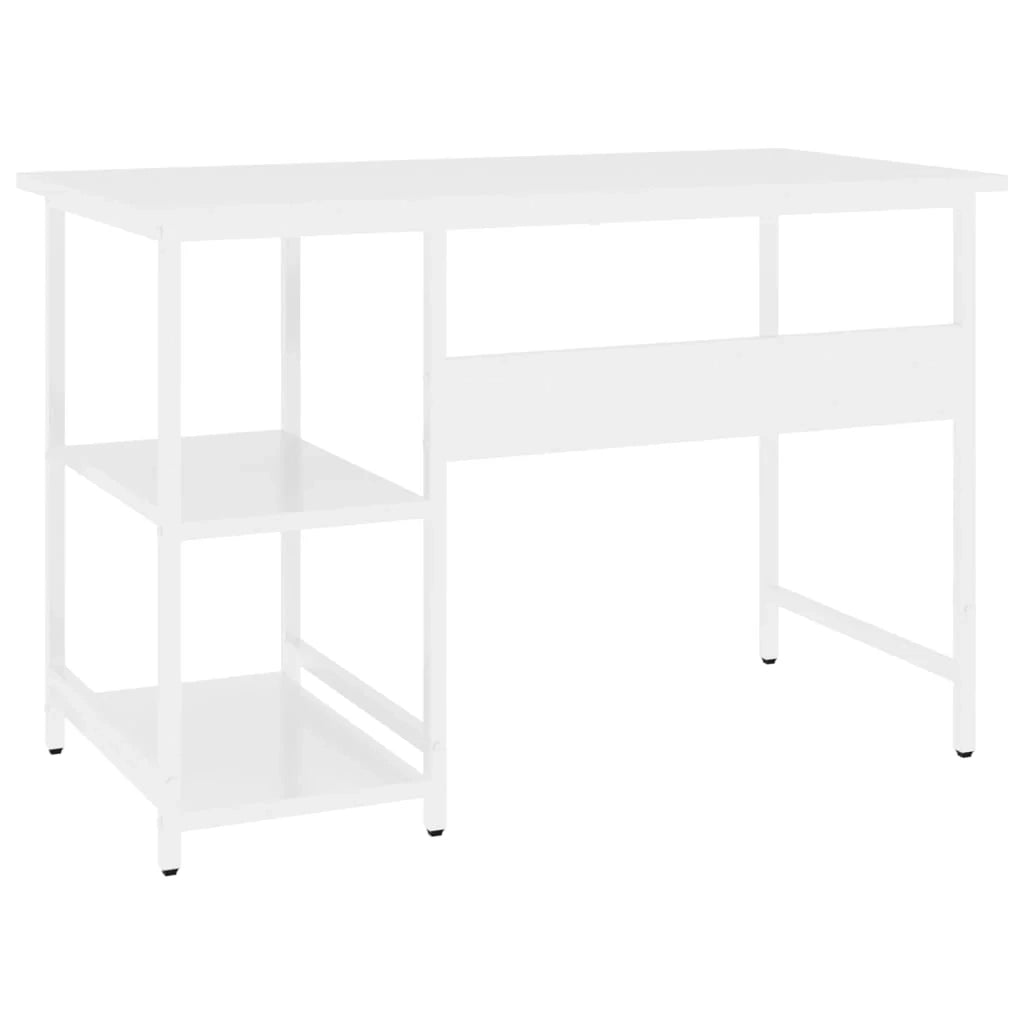 Scrivania per computer postazione di lavoro mobile per computer studio per computer 105 x 55 x 72 cm MDF e metallo bianco 02_0023709