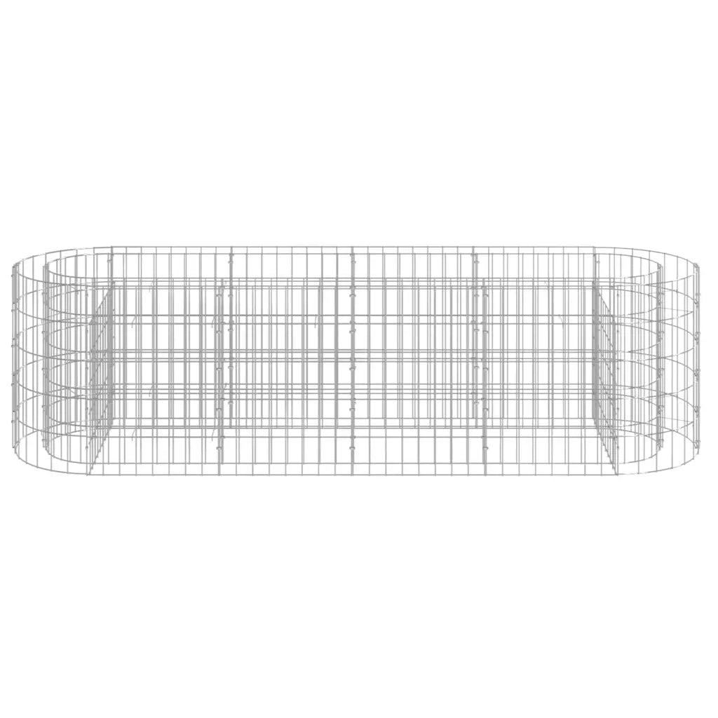 Gabbione con Letto Rialzato in Acciaio Zincato 190x50x50 cm 152025