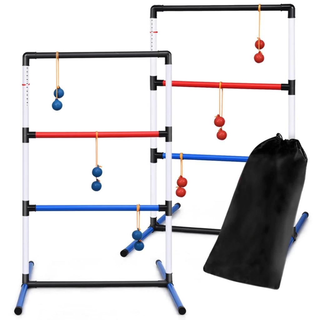 Gioco con la palla a scala per bambini 86 x 62 x 100 cm portatile e leggero in PVC blu e rosso 20_0020809