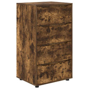 Set di 2 pratici mobili contenitori dal design minimalista 60 x 48 x 105 cm realizzati in legno di rovere affumicato 02_0056191