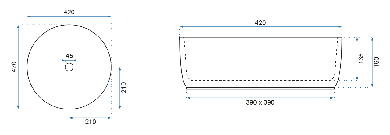 Lavabo Da Appoggio Rea Helen Gold White
