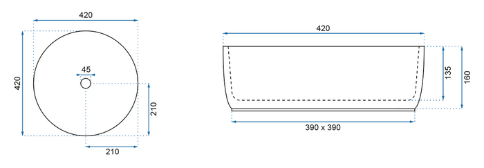 Lavabo Da Appoggio Rea Helen Gold White