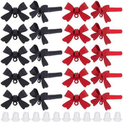 Orecchini Strappati - 40 Pezzi - Nero/Rosso - Argento Sterling 925 - Orecchini Fissati - Accessori per Gioielli - Materiali per la Lavorazione - Componenti per Orecchini
