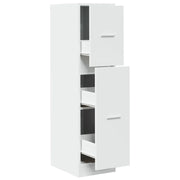 Mobiletto da farmacia classico multifunzionale 30 x 41 x 118 cm con 3 cassetti in legno composito bianco 02_0050610