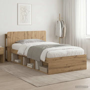 Telaio del letto con storage Rovere Artigianale 75 x 190 cm