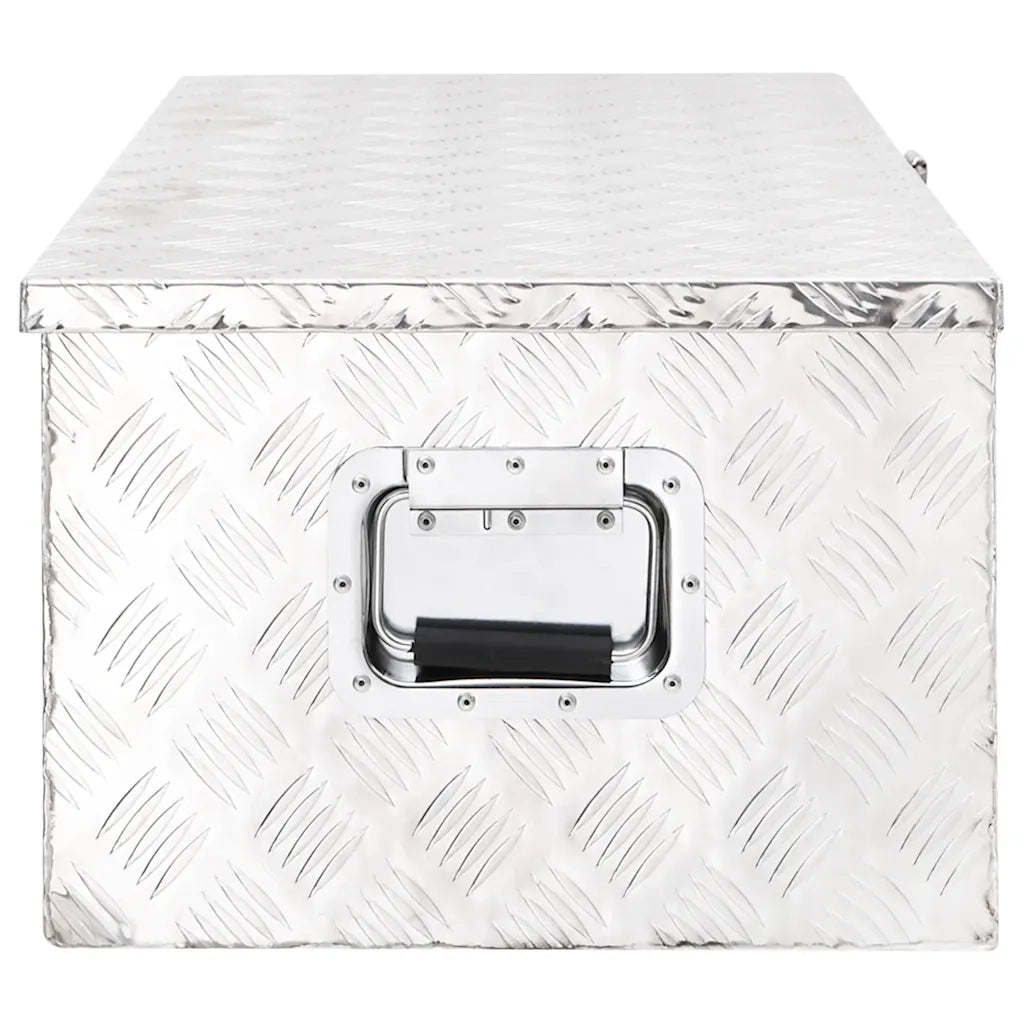 Contenitore Portaoggetti Argento 90x47x33,5 cm in Alluminio CFW6306599