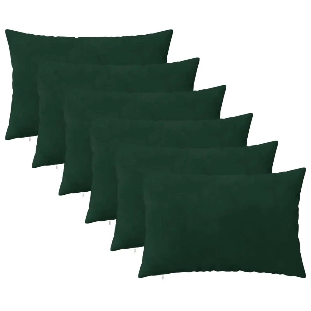 Cuscino con cuscino HEERLEN 6 pz Verde Scuro Velluto 923836
