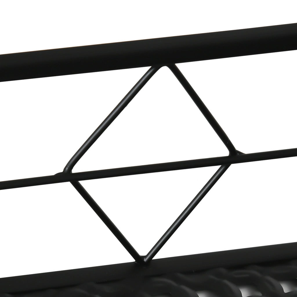 Fioriera Portavasi per Balcone con Ganci ¨C zephmum ¨C Metallo, Nero, 100x31x12cm