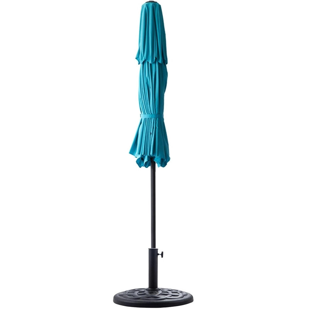 Trade Shop - Base Per Ombrellone Supporto Rotondo Per Patio Esterno Resistente ø46xh33cm Nero 016595 -