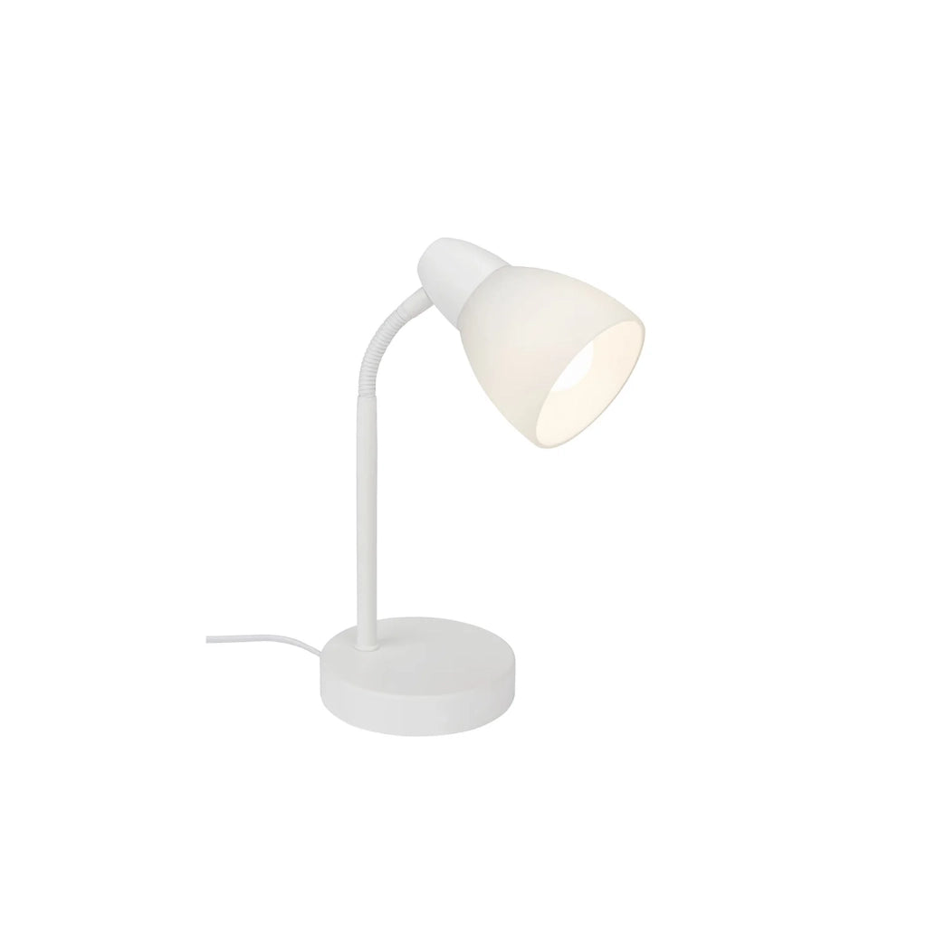 Lampada Da Tavolo Nordico Masani Metallo Bianco 1 Luce E14