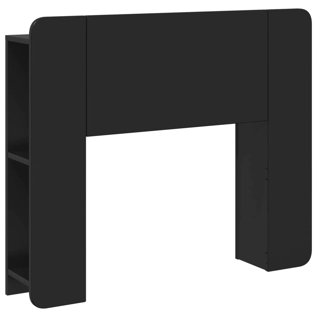 Testata del letto con archiviazione Nero Legno ingegnerizzato 8001184