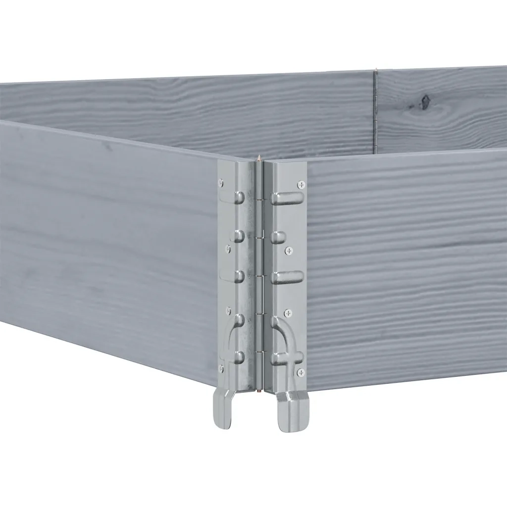 vidaXL Paretale per Pallet Grigio 150x100 cm in Legno Massello di Pino