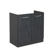 Mobile lavello cucina R-Line Calce nera/Antracite 80 cm senza piano di lavoro Vicco
