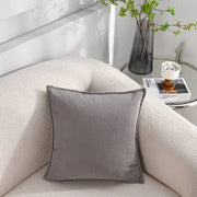 Set da 2 pezzi di coprifuoco corduroy morbidi - coprifuoco corduroy a quadretti striati - coprifuoco decorativo - per divano, auto, terrazzo, camera da letto, salotto - 40x40cm - Grigio