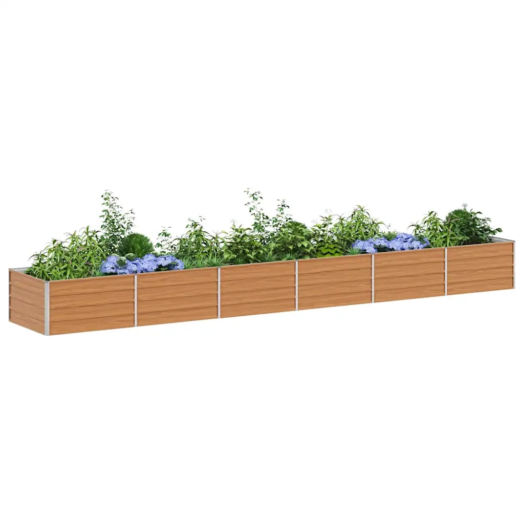 Fioriere | Cassetta per fiori | Letto rialzato da giardino Marrone Chiaro 480 x 80 x 45 cm