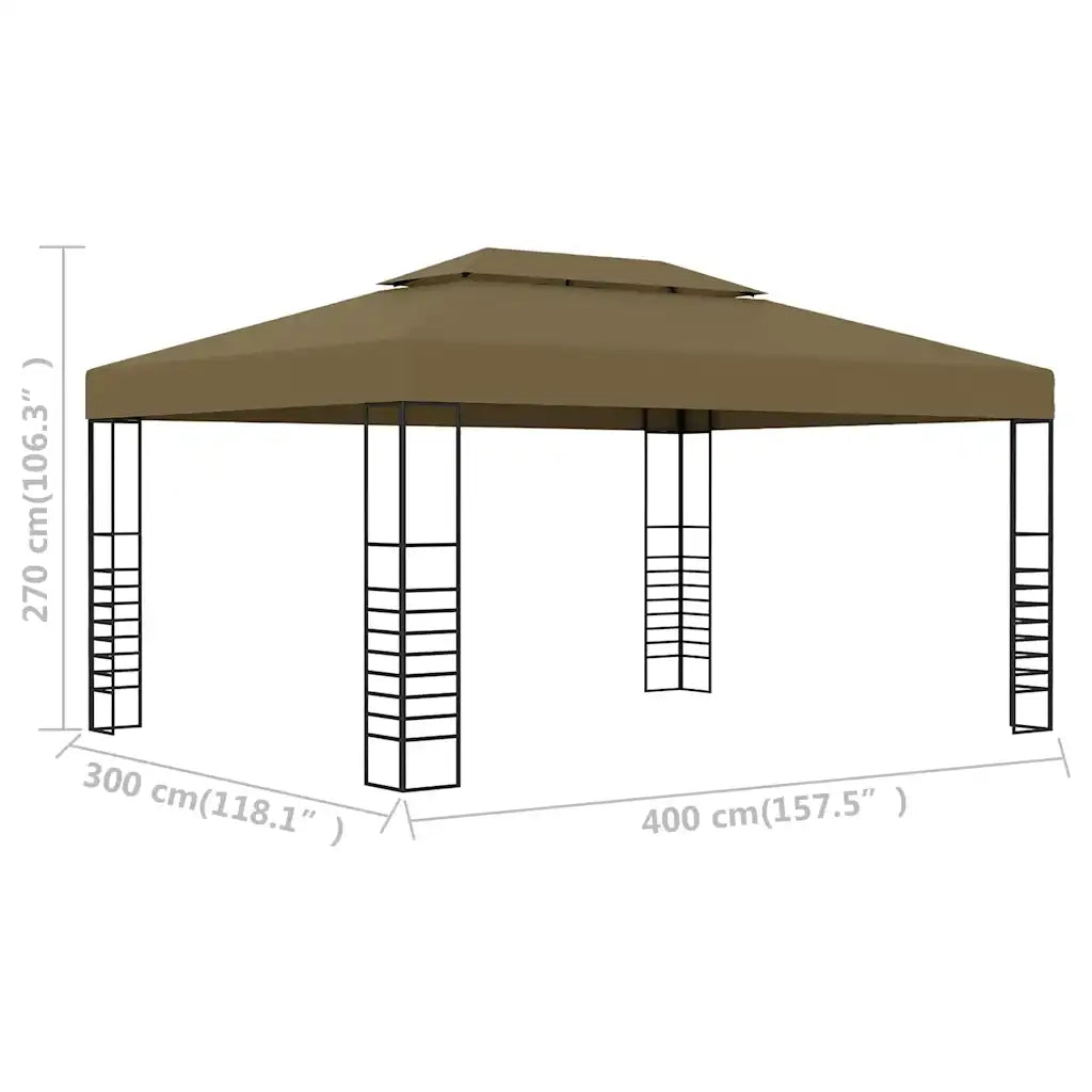 Gazebo 3x4 m Grigio Talpa 180 g/mÂ² cod mxl 57109