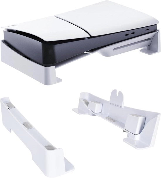 Supporto orizzontale per PS5 Slim con cuscinetti antiscivolo in silicone per PS5 Slim Edition - Ottimizza la tua configurazione di gioco con questi accessori per PS5 Slim Disc/Digital.
