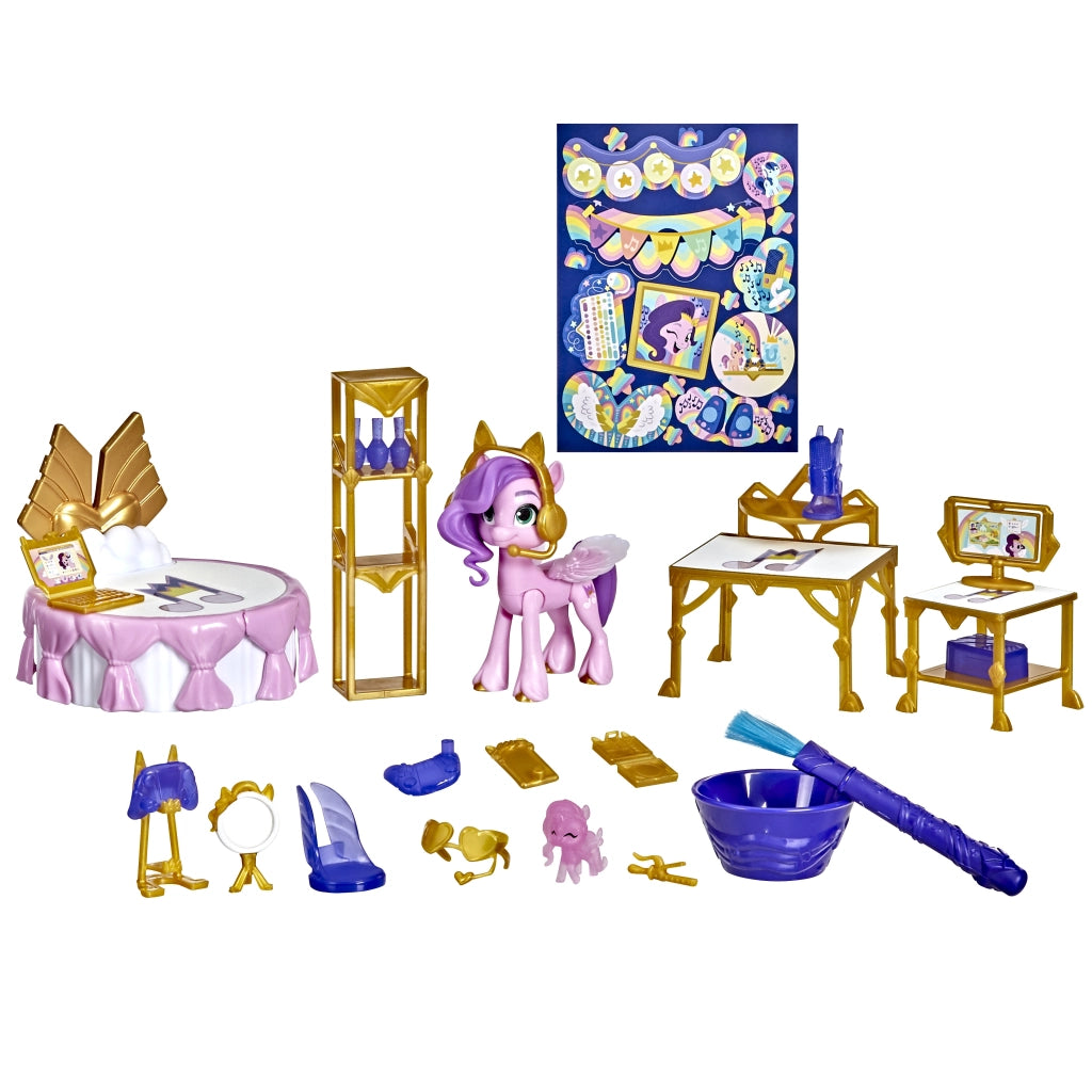 My Little Pony: Una Nuova Generazione, Royal Room Reveal di Princess Pipp Petals, Pony da 7,5 cm, Giocattolo rivelato da
