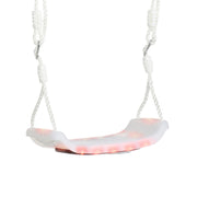 ALTALENA PER BAMBINI 9-36 MESI IN PP E PE CON CORDA REGOLABILE E LUCI LED, 39X16.5X120-180 CM, BIANCO