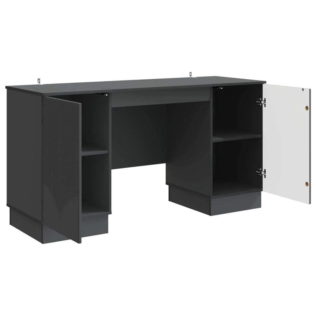 Scrivania Nero 142,5 x 50 x 75 cm Legno ingegnerizzato 3414622