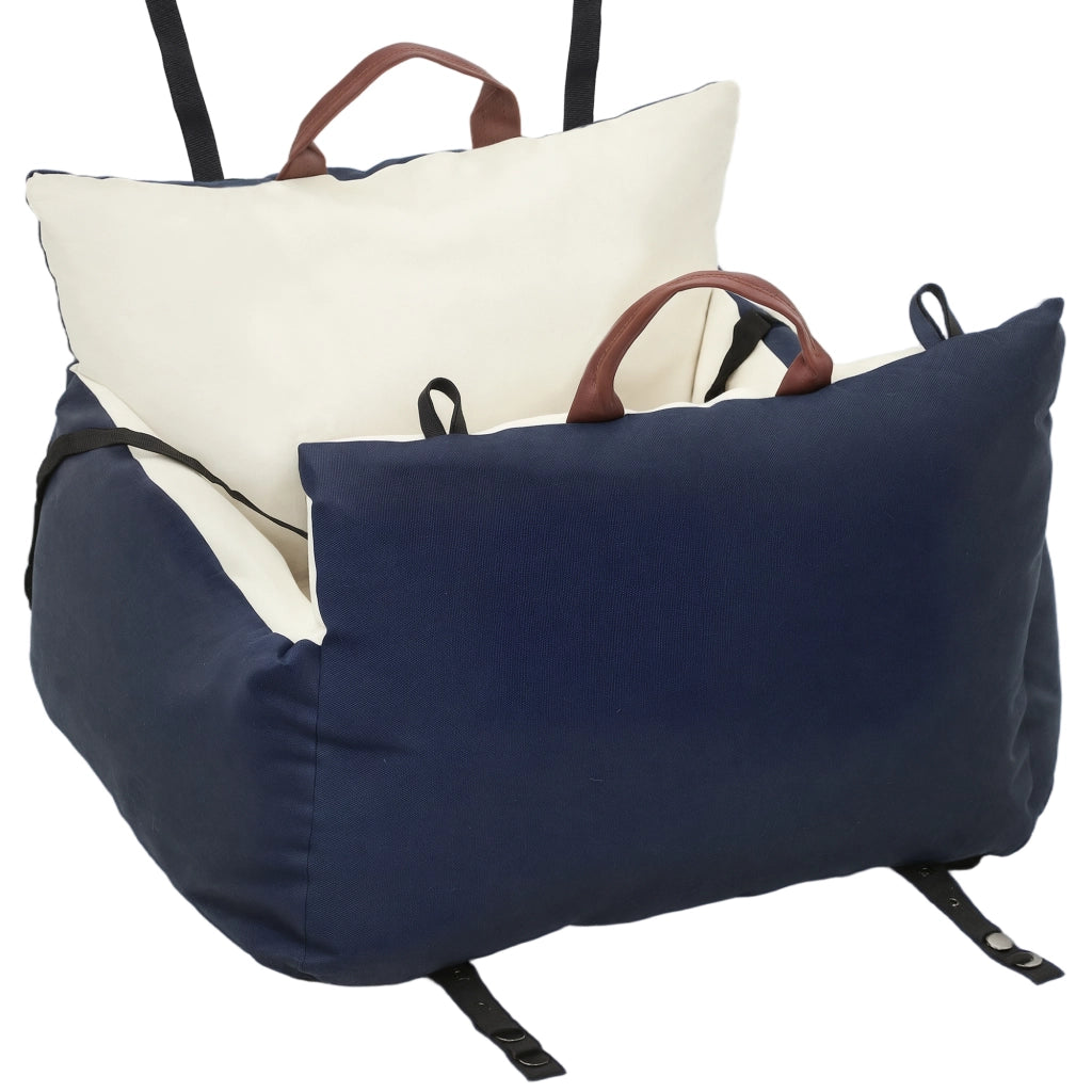 Seggiolino Auto per Cani ¨C zephmum ¨C 2 Cinture, Coperture Lavabili, per Animali Domestici fino a 5 kg, Blu