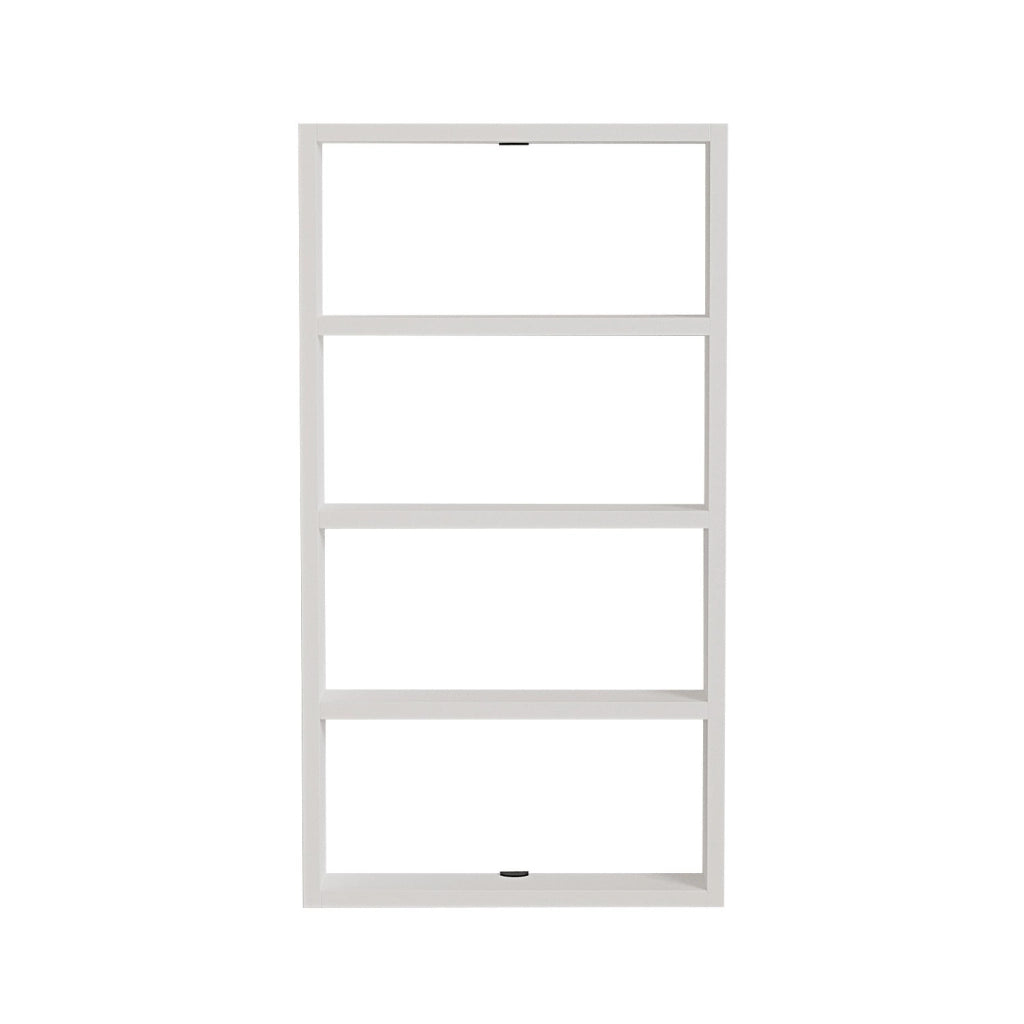 Mensola da parete in legno "Quatro" - 43 x 9 x 80 cm - Bianco