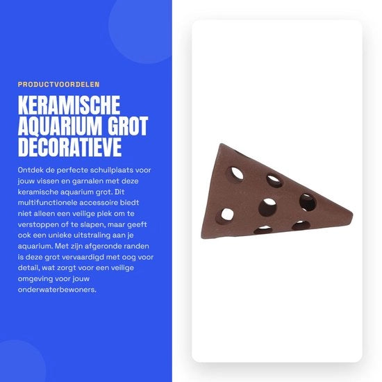 Decorazione per acquario multifunzionale - Rifugio decorativo - Materiale ceramico - Sicuro per pesci - Orli arrotondati - Decorazione per acquario