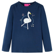 Maglietta da Bambina a Maniche Lunghe Blu Marino 116cod mxl 132066