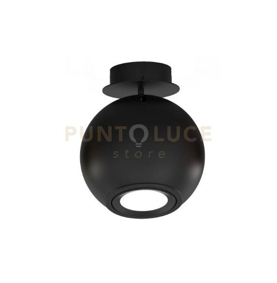 NEMO-PL N Plafoniera 1 luce colore nero opaco attacco GU10 lampadina inclusa