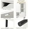 Libreria Impilabile da Pavimento con Ripiano Regolabile e Cubi, Mobile Espositivo con Gambe Metalliche, Organizzatore per Soggiorno Camera da Letto Studio, 60x30x96,5 cm