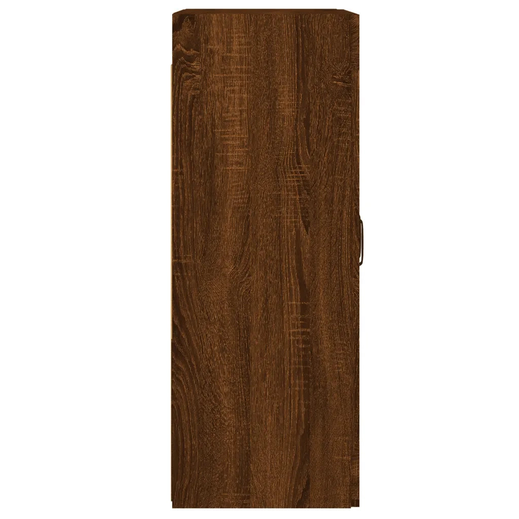 Armadietti a Parete 2 pz Rovere Marrone in Legno Multistrato