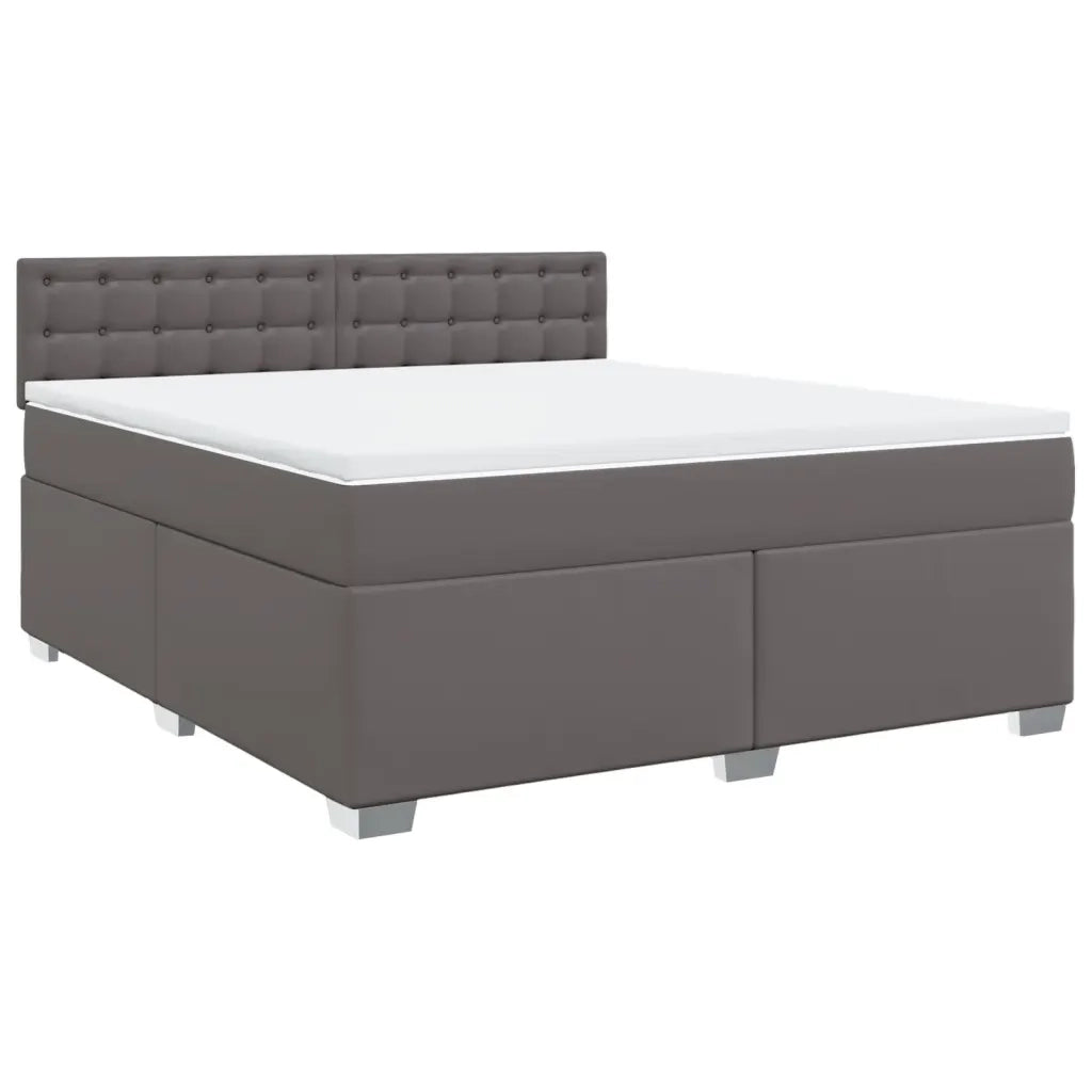 Giroletto a Molle con Materasso Grgio 180x200 cm in Similpelle 3286134