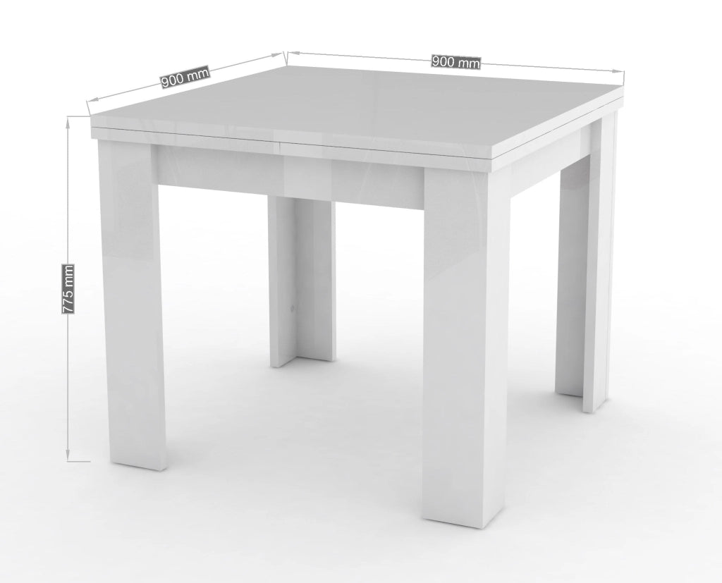 Tavolo Allungabile 90x90/180x75 cm Jesi Larice bianco