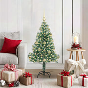 Albero di Natale Artificiale Imbiancato con Luci LED 120 cm 3396801