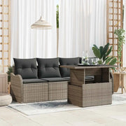 Set Divano da Giardino 5 pcs Grigio Rattan in Polipropilene