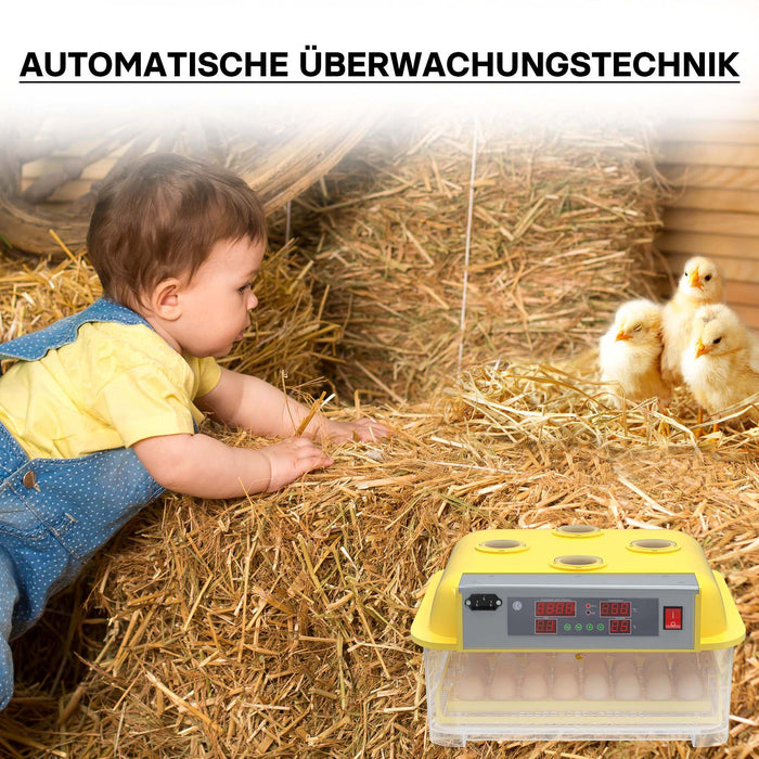 Incubatrice automatica per 48 uova, con regolazione temperatura e umidità, Covatrice