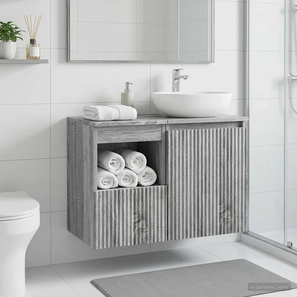 Mobile da Bagno Sonoma grigio 30 x 35 x 50 cm 890488