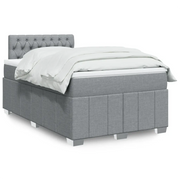 vidaXL Giroletto a Molle con Materasso Grigio Chiaro 120x200cm Tessuto