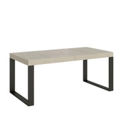 Tavolo allungabile 120/380x90 cm Tecno Premium cashmere gambe antracite
