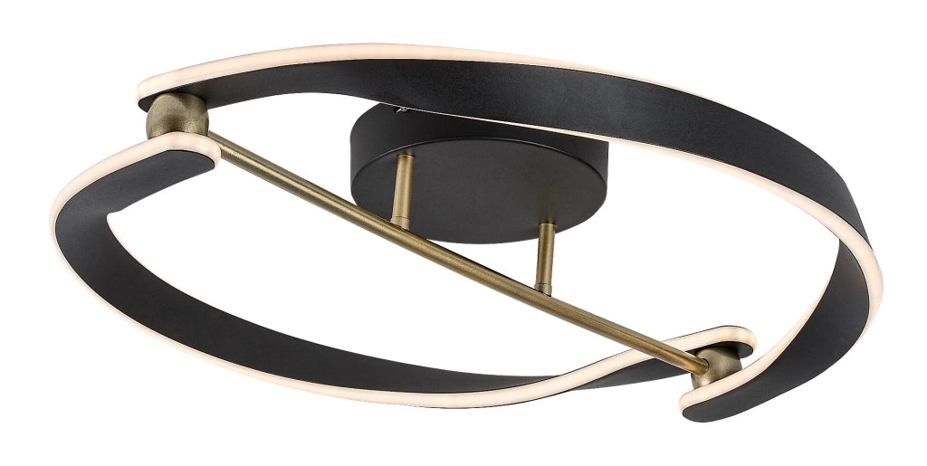 Plafoniera LED Adalind nera oro 40W Rabalux