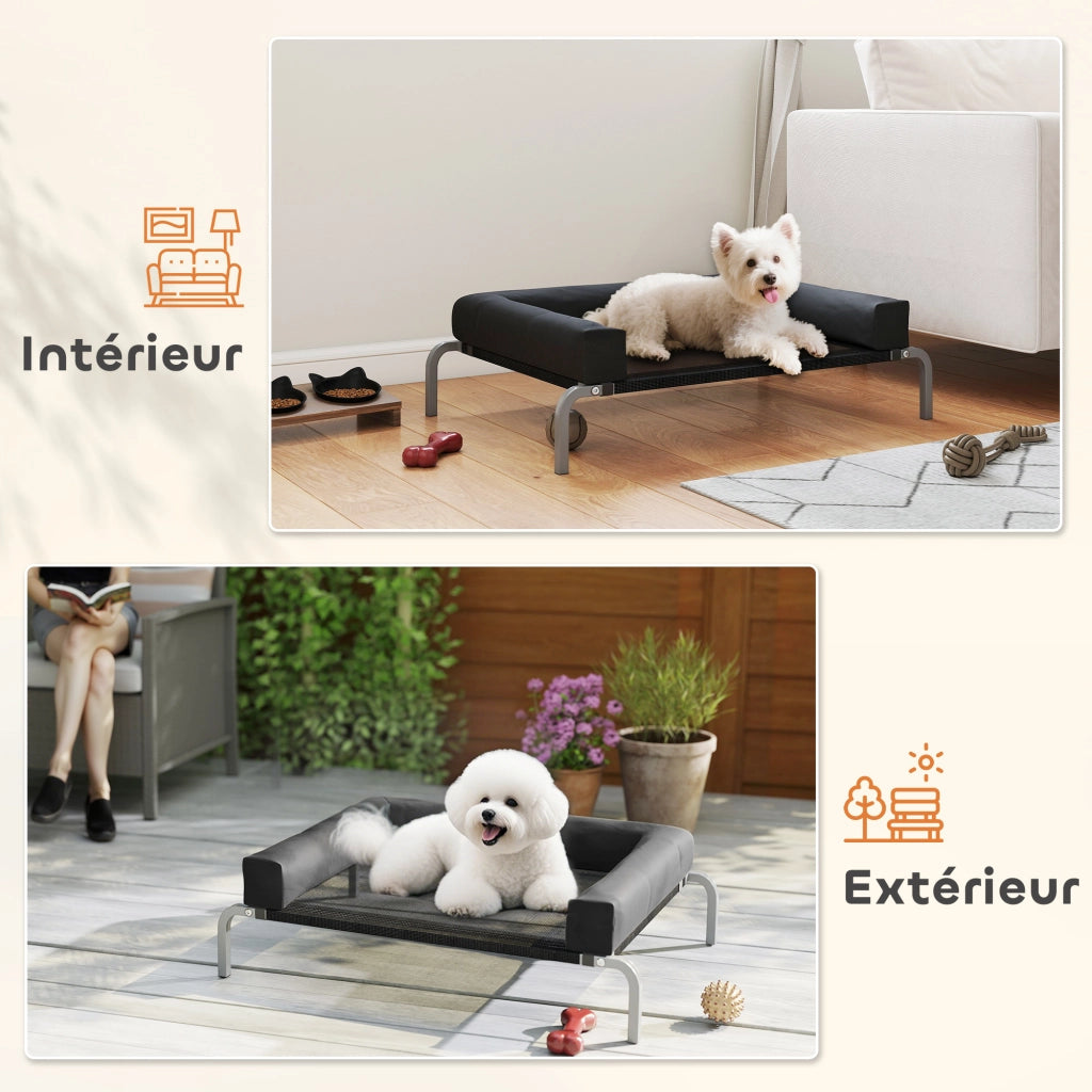 Letto per Cane Raffrescante ¨C zephmum ¨C Nero 90x65x30 cm