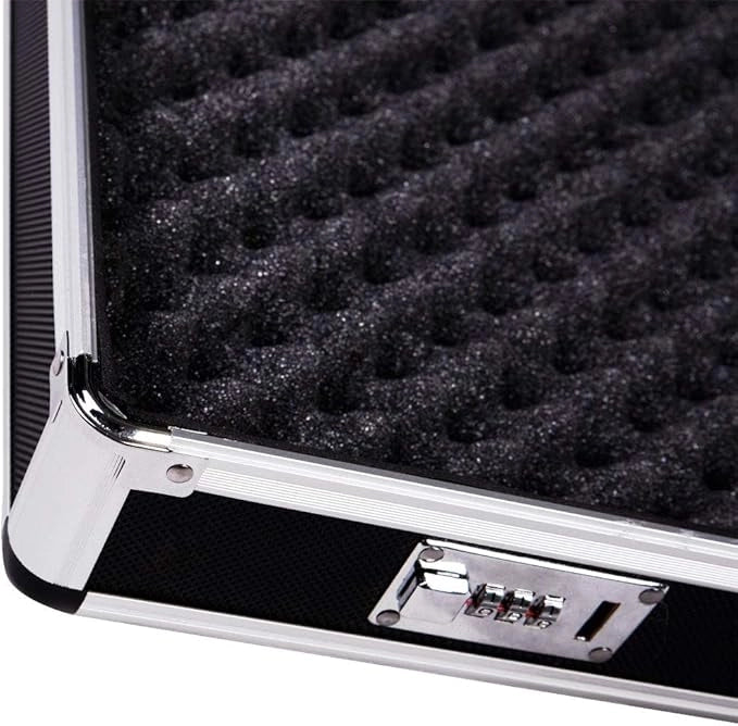 Custodia Dura in Alluminio per Fucili Valigetta Pistola con Serratura, 134 x 35 x 12 cm