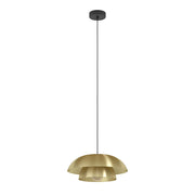 Lampadario A Sospensione Moderno Cenciara Acciaio Nero Ottone 1 Luce E27