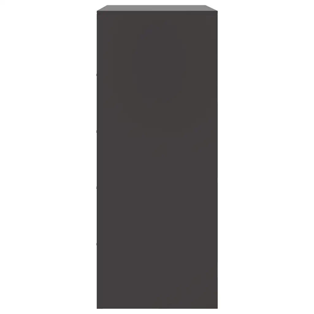 Credenza-Buffet-Armadio da cucina Nera 67x39x95 cm in Acciaio