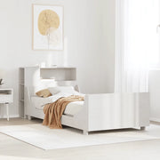 Giroletto senza Materasso Bianco 75x190 Legno Massello di Pino