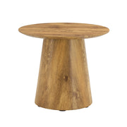 Tavolino da caffè con piano rotondo - per soggiorno - in MDF - 50×48 cm - legno