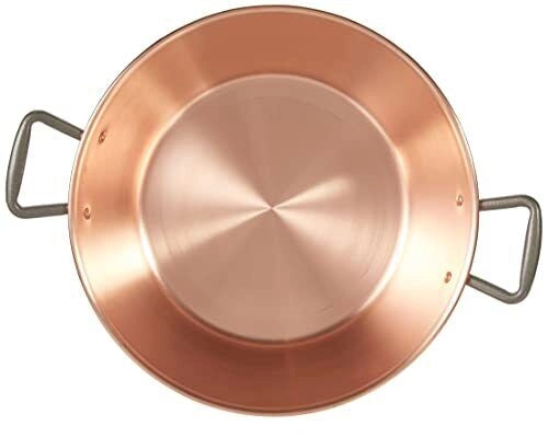 DE BUYER 6200.38N Bacinella in Rame per Marmellata 38 cm 9 L con Manici in Ghisa colore Rame