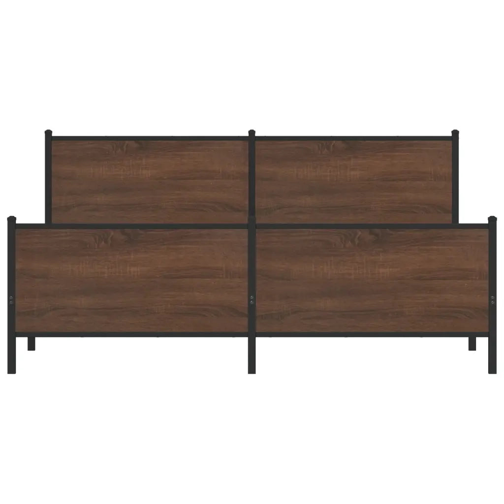 Giroletto senza Materaso in Metallo Rovere Marrone 200x200 cm