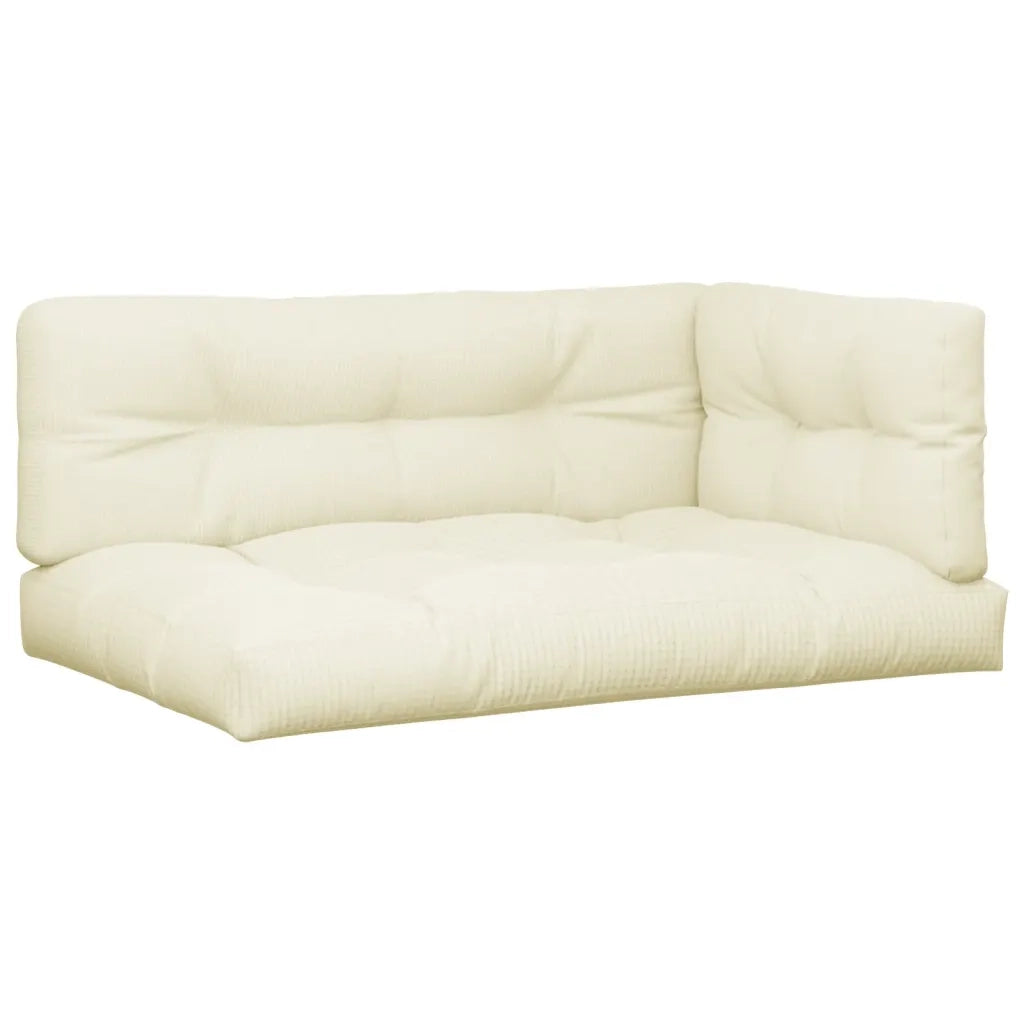 Cuscini per Pallet 3 pz Crema in Tessuto 3217125