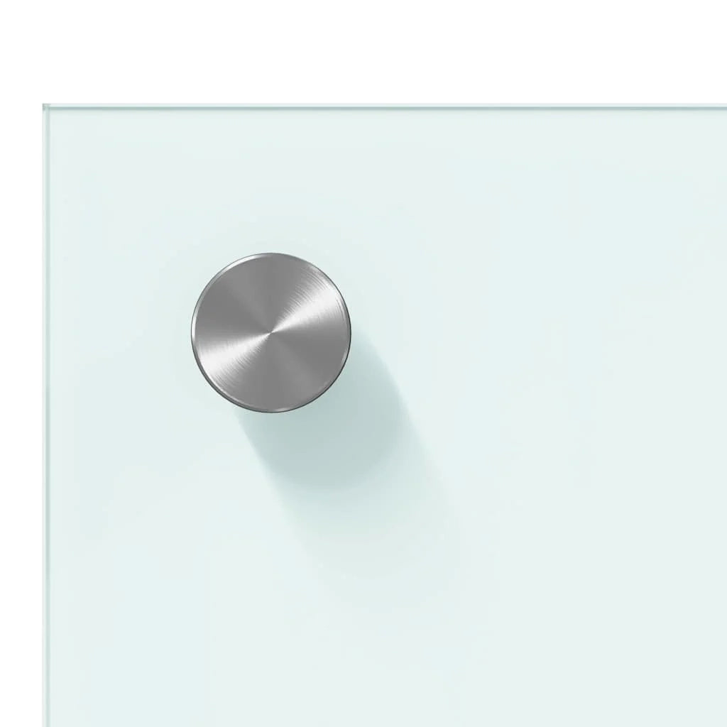 Set di 2 paraschizzi da cucina in vetro temperato resistente al calore 100 x 60 cm stile moderno bianco 02_0056293
